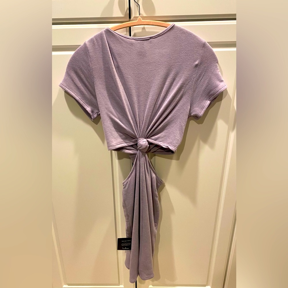 Lulus- Light purple Knotty but Nice Knotted Cutout Dress -NWT